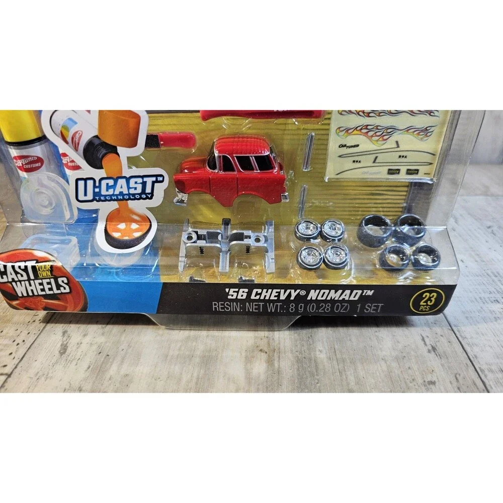 Red '56 Chevy Nomad CARTUNED Custom Shop Two Cars in One 1:64 Diecast Series 1